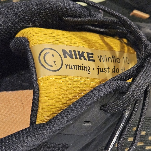 Nike Winflo 10 Men\'s Size 12 Running Shoes Black Yellow DV4022-001 main image 7